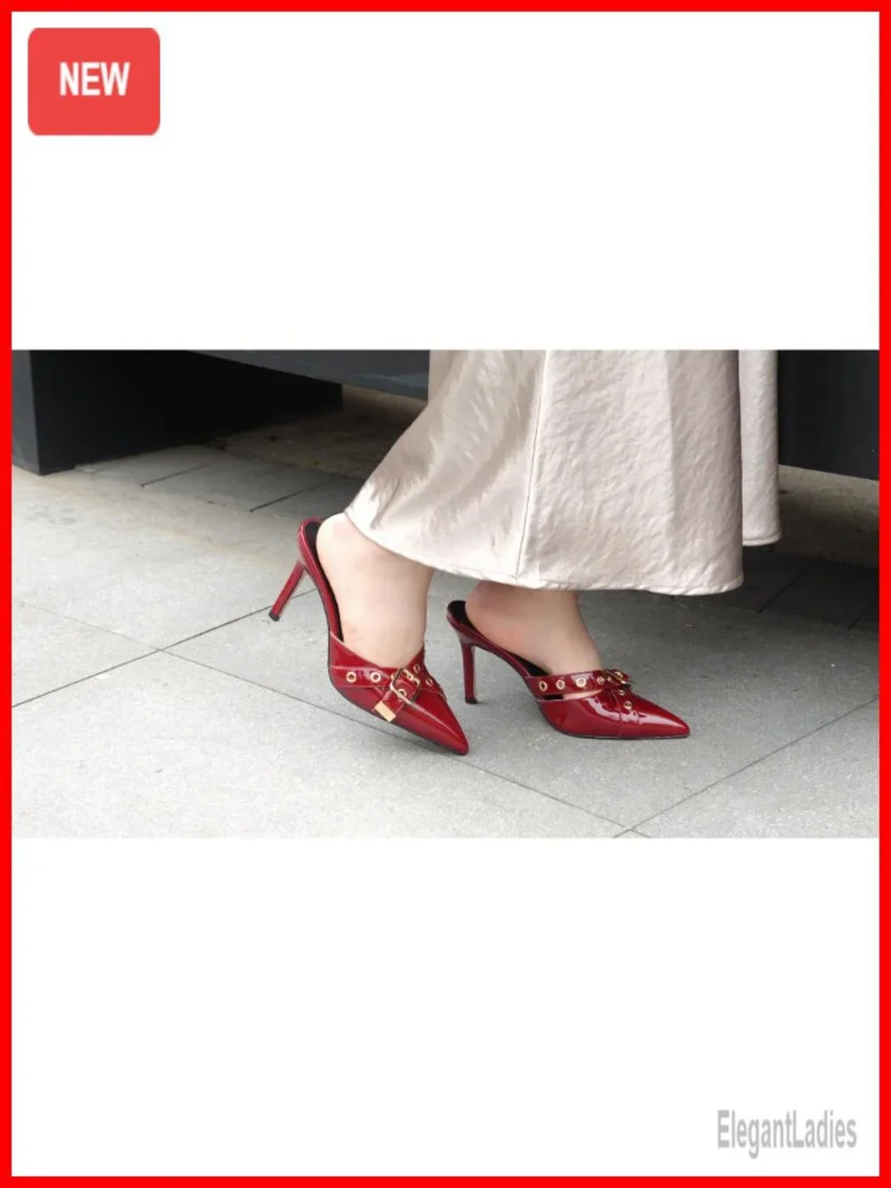 Pointed Closed Toe Kitten Heel Mule Pumps Bow Studded Stiletto Heels Dress